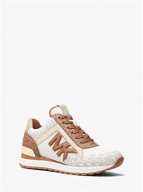 maddy trainer canvas michael kors|Maddy Signature Logo and Mesh Trainer .